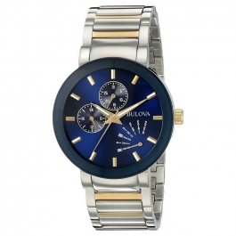 Bulova 2-tone Sophisticated Sub-dial Navy Blue Watch for Men