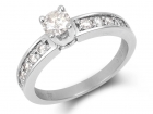 Contemporary 1/4 carat diamond center elegante diamond ring for ladies