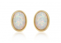 10K Yellow Gold Designer Flower Mother-Of-Pearl Screwback Earrings For Kids  - Bijouterie Langlois