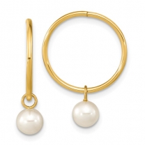 Natural Gold Pearl Earrings - Langlois Jewelery