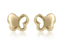 14k Gold Plated Brass Butterfly Channel CZ Huggie Baby Girls Hoop Earr –  Children Earrings by Lovearing