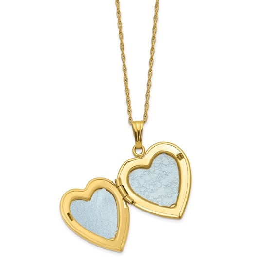 10K store Two-Tone Gold Heart Flower on GoldFilled Necklace,18