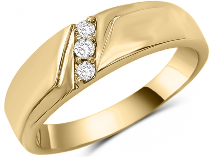 10K Yellow Gold 1.50CTW Diamond Men's Ring | Charm Diamond Centres