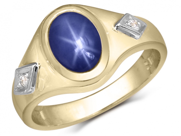 Buy Genuine Blue Star Sapphire Ring, 14k Gold White Gold Ring, Natural Star  Sapphire Ring, Natural Gemstone Ring, Gift for Her, Gift for Own Online in  India - Etsy