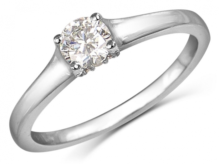 Orbit Merciful Burma Bague Jane solitaire diamant québécois .32ct en or blanc 14k pour femmes -  Bijouterie Langlois