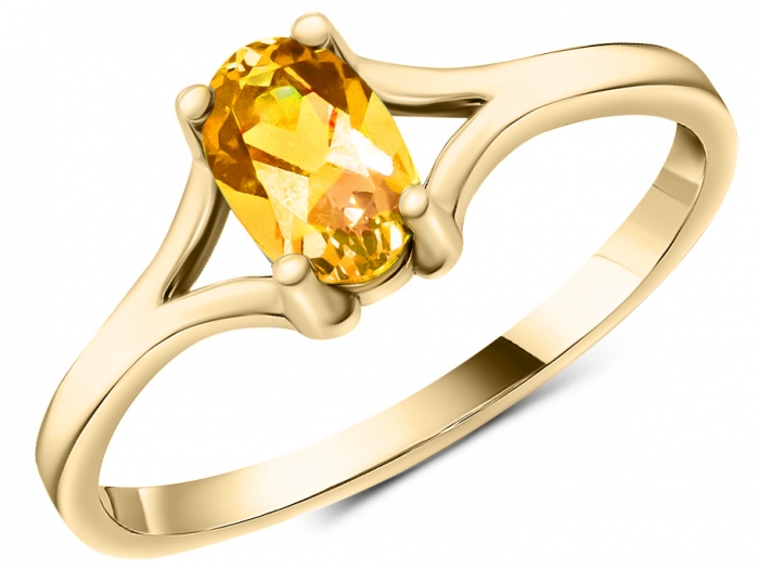 Pink Tourmaline Birthstone Diamond Ring 10K White Gold