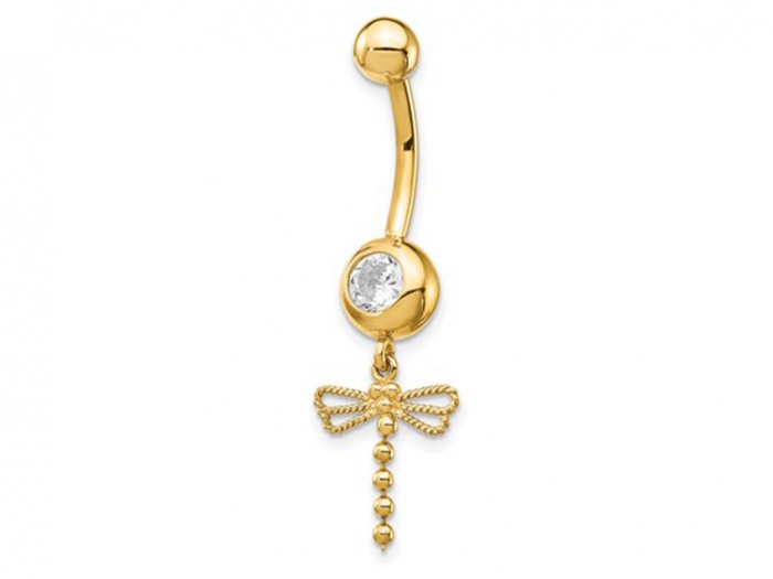 Fashion lovely dragonfly zircon belly button ring antiallergic Navel B –  iHomeGifts
