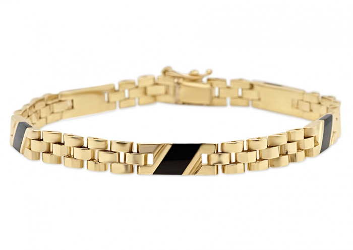Vintage Alhambra bracelet, 5 motifs 18K yellow gold, Onyx – Z Enchanted  Jewellery