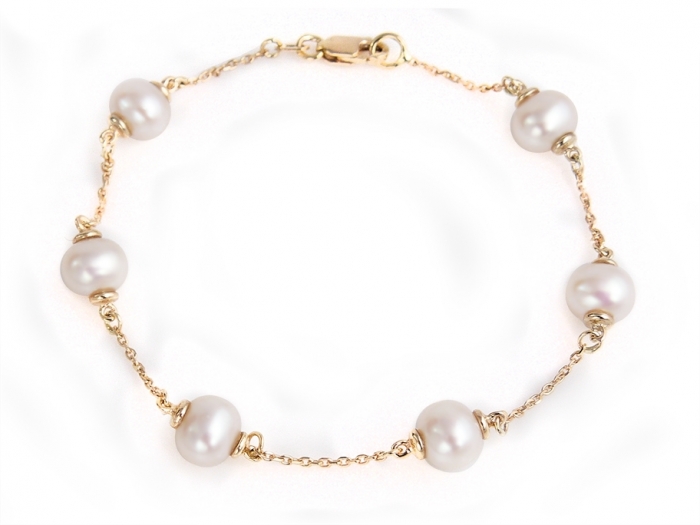 Bracelet Perle Diamant, Bracelet Chaîne Or Femme