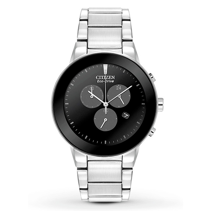 Black and gray Citizen Eco-Drive men's watch