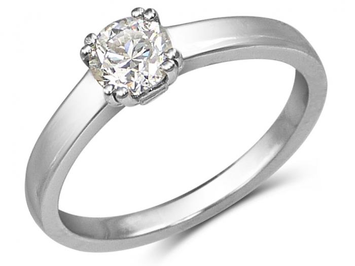 Blanc Simulé Diamant Bezel-Jeu de Solitaire avec accents anneau mariage Sz5-Sz9