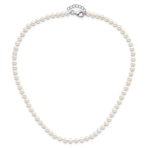 Silver Pearl Necklace by The Pearl Girls, Cultured Pearls