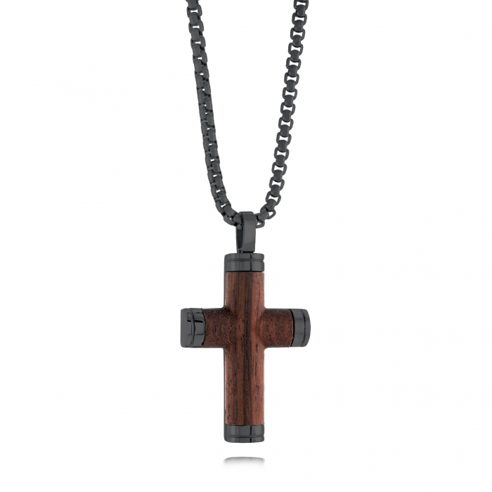 St.Benedict olive wood cross - Medjugorje Jewelry