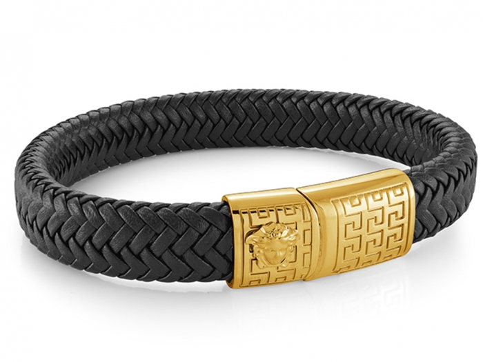 Gianni Versace Medusa 18K Gold Enamel Bangle Bracelet | Bangles, Enamel  bangle, Mens gold bracelets
