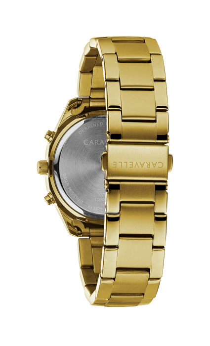 Caravelle Sport Chronograph Yellow Gold Stainless Steel Watch For