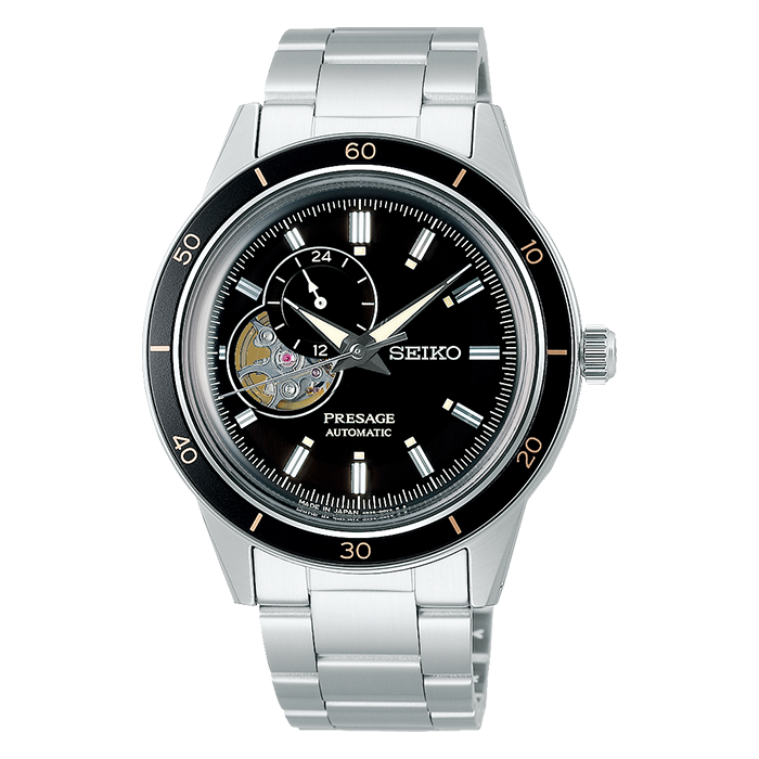 Seiko Stainless Steel Black Dial Presage Automatic Basic Collection Watch  For Men - Bijouterie Lang