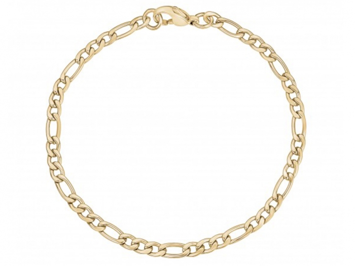 Buy 14k Ladies Figaro Link Bracelet 5mm Figaro Style Genuine Gold Online  in India  Etsy